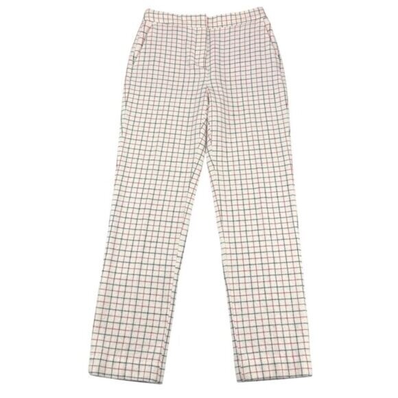 RAG & BONE Lambswool Poppy High Waisted Pant Trouser Pants Sz 0 Ivory Check - Picture 2 of 7